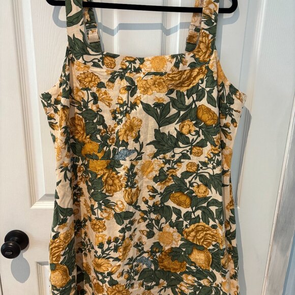 Abercrombie and Fitch Green Floral Linen Dress - Picture 3 of 5